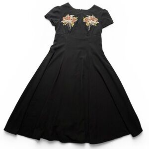 Timeless London Pandora 1940’s Style Swing Dress in Black